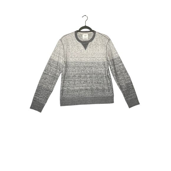 Billy Reid size S sweatshirt crew neck pullover gray/white mottled comfycore - Picture 1 of 8